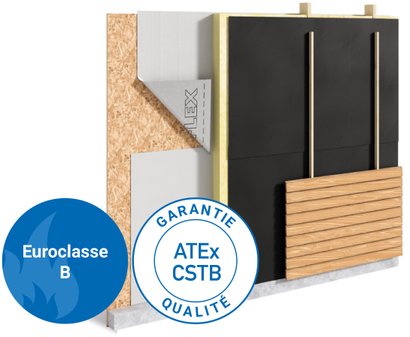 Pare-pluie Delta-FASSADE 20 HPV pour claire-voie 1,5 x 50M