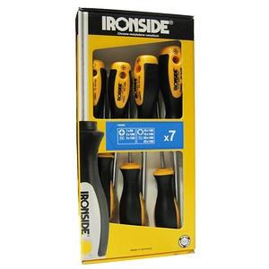 Set 7 tournevis bi-matière - Plat/PH- Ironside