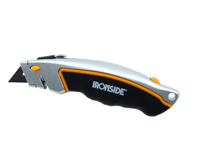 Couteau à lame rétractable + 5 lames trapèzes- Ironside