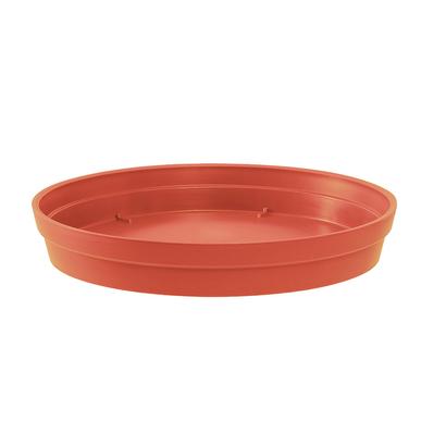 Soucoupe ronde TOSCANE Ø34,5 cm orange terre battue polypropylène