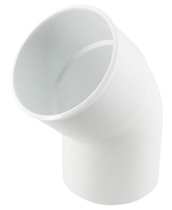 Coude TECHTAN® classique 45° MF descente de gouttière Ø80MM blanc - Nicoll