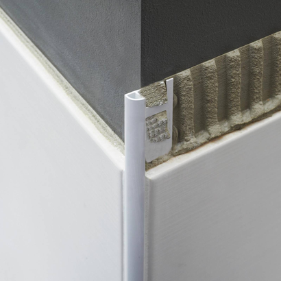 Profilé de  finition carrelage  - 1/4 de rond fermé en PVC Blanc - Longueur 250 cm Ht 10 mm - ROG 1001