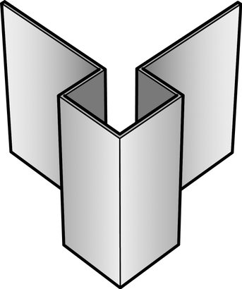 Profil Coin Extérieur pour bardage CEDRAL CLICK 3m - C01 Blanc 