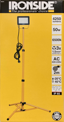 Projecteur de chantier à led 50W 4250 Lumens - Sur pied - Ironside