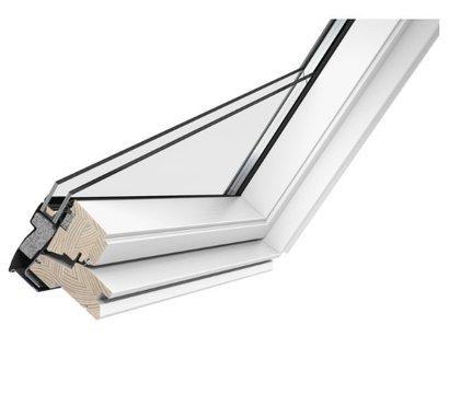 Fenêtre de toit à rotation manuelle GGL CONFORT MK06 - haut. 118CM x larg. 78CM - WhiteFinish