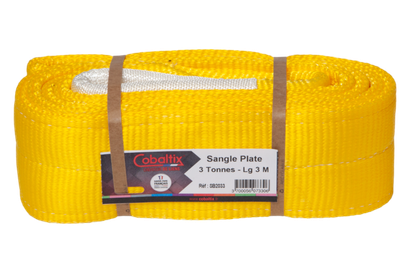 Elingue plate avec boucles pour levage 3T Lg 3m