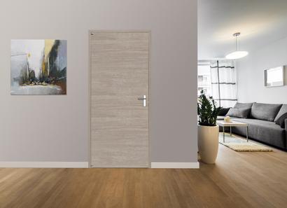 Porte réversible Alvéolaire RENOVE PORTE VERONE Fin de chantier - Taupe - Serrure Pêne Dormant 1/2 tour (PDDT)  - 204x83cm