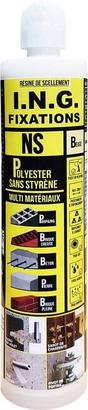 Résine polyester sans styrène 300ML NS grise - ING Fixation