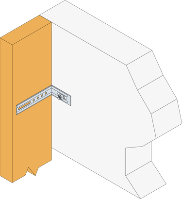 EQUERRE NERVUREE DROITE 100 X 70 X 30 X 1.5