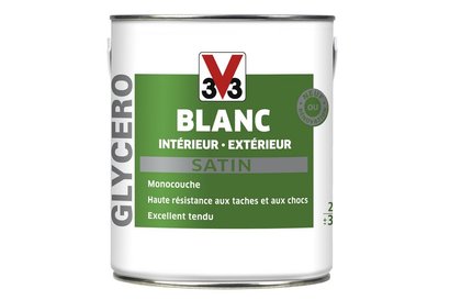 PEINTURE INTERIEURE MONOCOUCHE BLANC GLYCERO SATIN 5 L