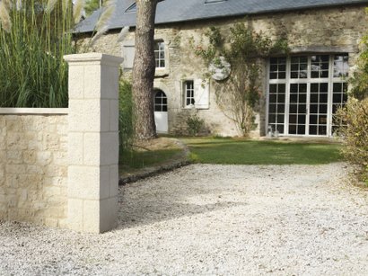 Chapeau de pilier RENAISSANCE L.45x l.45x Ht6cm - Coloris Ton Pierre