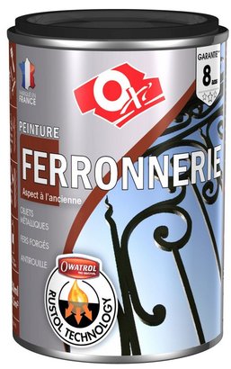 Peinture glycéro fer anti-rouille mat noir 100 mL