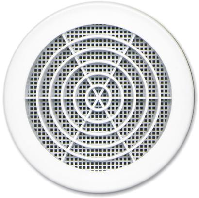 Grille concentrique Ø160MM blanche aluminium avec moustiquaire (A/M) - Autogyre