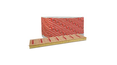 Panneau isolant en laine de roche ROCKFEU SYSTEM DB L 2400 x l 600 x ep 130 mm R 3.65