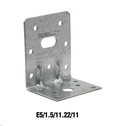 EQUERRE RENFORCEE E5 2 TROU OBLONG 65 X 75 X 48 X 1.5