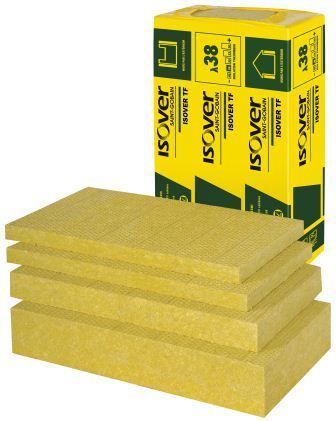 Panneau rigide de laine de roche Isover TF Ep 50 mm L 0.60x1.20 m R 1.30