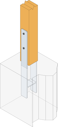 PIED DE POTEAU 49 EN H 91 X 600 MM