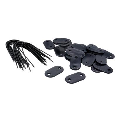 Kit de fixation pour canisses PVC - anthracite - (attache + brin 14 cm fil de fer plastifié) 26 pcs