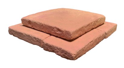 Chapeau de pilier BRIQUE avec gouttes d'eau - L45x l.45x Ht11cm - Coloris Ton Rouge