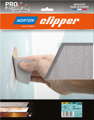 Feuilles Papier Anti-encrassant spéciale Platre & Enduits 230x280 G240 - Lot de 5