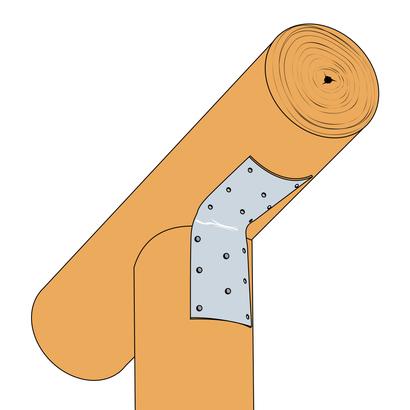 Equerre pour bois ronds Ø 80 à 140MM EBR80-B 