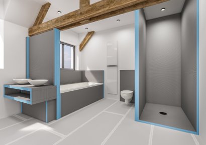 Panneau de construction armé à carreler EPOXY BOARD Long. 1250 x larg. 600MM - Ep. 6MM