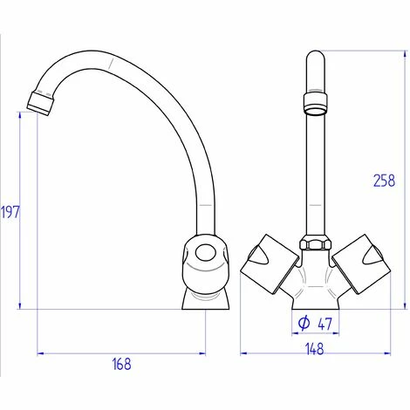 Mélangeur d'évier ANIA - chromé 
