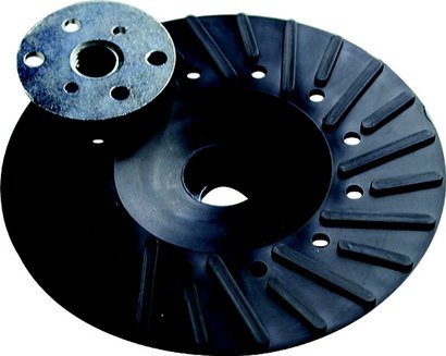 Plateau caoutchouc ventilé pour disque fibre - Ø125MM - écrou M14