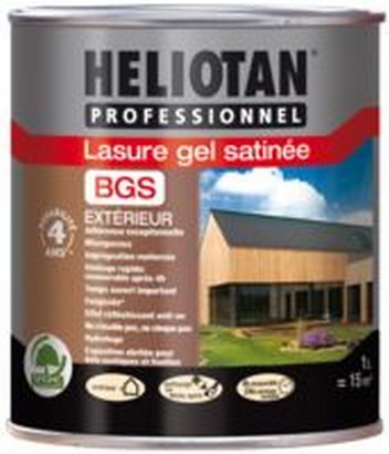 Lasure Satin BGS Phase Solvant Héliotan Professionnel Chêne Doré 1L