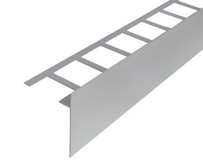 Profilé périphérique de terrasse pour pose de dalle sur plots - DURABAL BO - Longueur 300 cm - Ht 80 mm - Aluminium Argent anodisé - BOAE 20-60/300