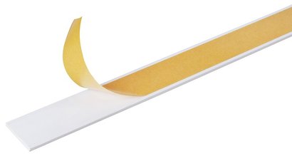 PROFILE PLAT PVC ADHESIF BLANC 20 X 2 PAR 2.6 ML
