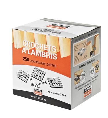 CROCHET CLIP4 POUR LAMBRIS BOITE DE 250