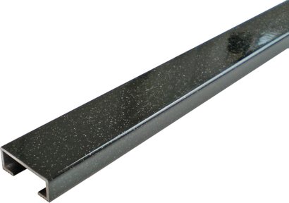 Profilé de décoration carrelage Listel DURALIS  - Noir mat - Longueur 250 cm - Ht 15 mm  - DLACM 1511/250