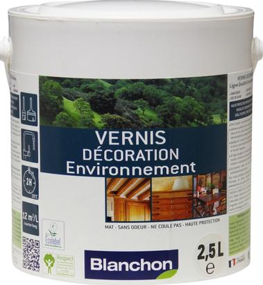 VERNIS DECORATION ENVIRONNEMENT INCOLORE MAT 2.5L