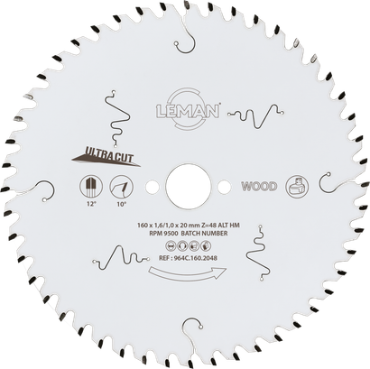 Lame scie circulaire bois Ø165 alésage 20 - Leman