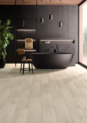 Sol stratifié ALLURE - 902 Chêne Zinc - Ep 10mm, 1286x214, Water resist 100h CLIP 5G 4V