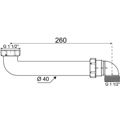 Tubulure gain de place evier - Wirquin
