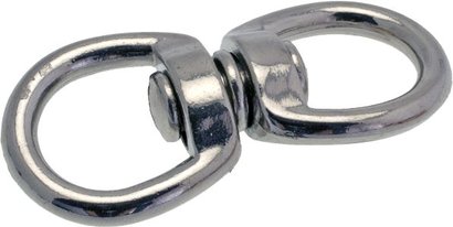 Touret double Ø Œil : 20mm Acier nickelé Blister de 1