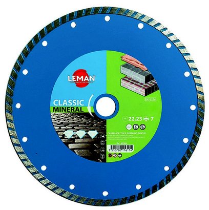 DISQUE DIAMANT JANTE CONTINUE UNIVERSEL 230X22.23 HT 7 GAMME BLEU