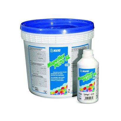 Mastic élastique polyuréthane bicomposant coulable MAPEFLEX PU70 SL composant B jaunâtre - kit 20kg