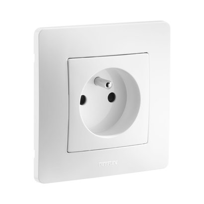 PRISE DE COURANT 2P+T BLANC - CALY 