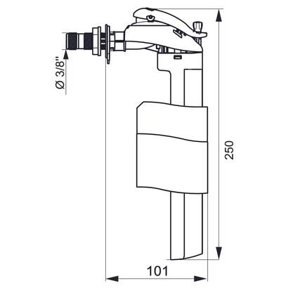 Robinet flotteur f90 3/8 - Wirquin