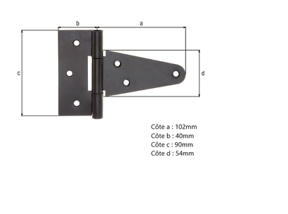 PENTURE ANGLAISE MALLE NOIRE 102 - 43 X 90