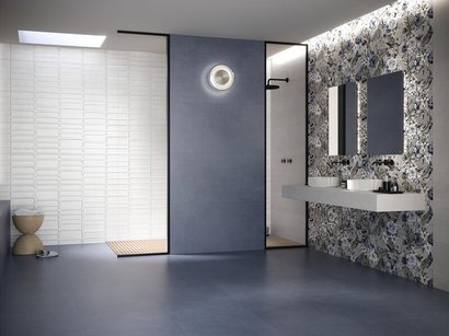 Carrelage mural faïence GRAVITY 40x120cm ép.7mm - Rectifié - Cobalt