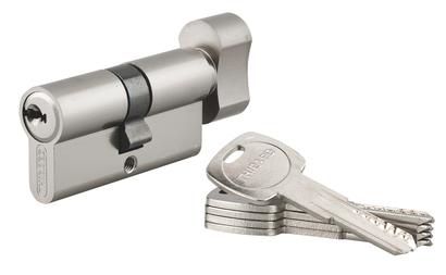 Cylindre trafic 6 30MM x 30MM bouton 5 clés - Thirard