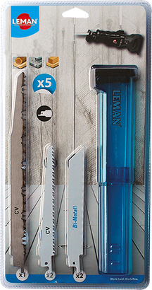 Assortiment 5 lames scie sabre - Leman