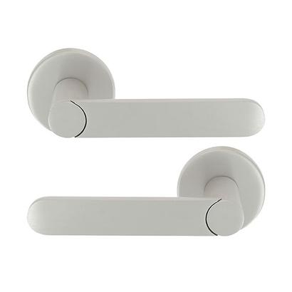 Ensemble de poignées en aluminium, rosace en acier Meudon K – Satiné mat