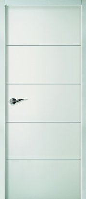 Bloc-porte thermique HORIZON à recouvrement - postformé isolant Climat B - Huisserie Perf+ 66x54MM - Serrure 3 points - poussant gauche - 204x73CM