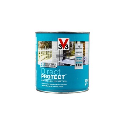 PEINTURE MULTI-MATERIAUX DIRECT PROTECT - SATIN BLANC RAL 9016 0.5 L