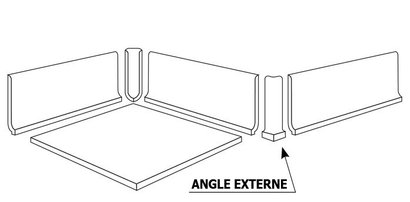 Angle externe Sortant carrelage STANDARD EVOLUTION 3x10cm - Taupe